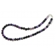Purple Beaded Agate Necklace